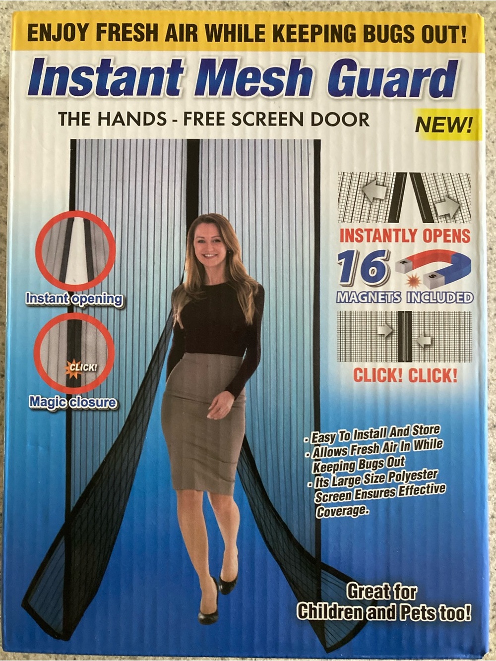 Instant Mesh Guard The Hands - Free Screen Door